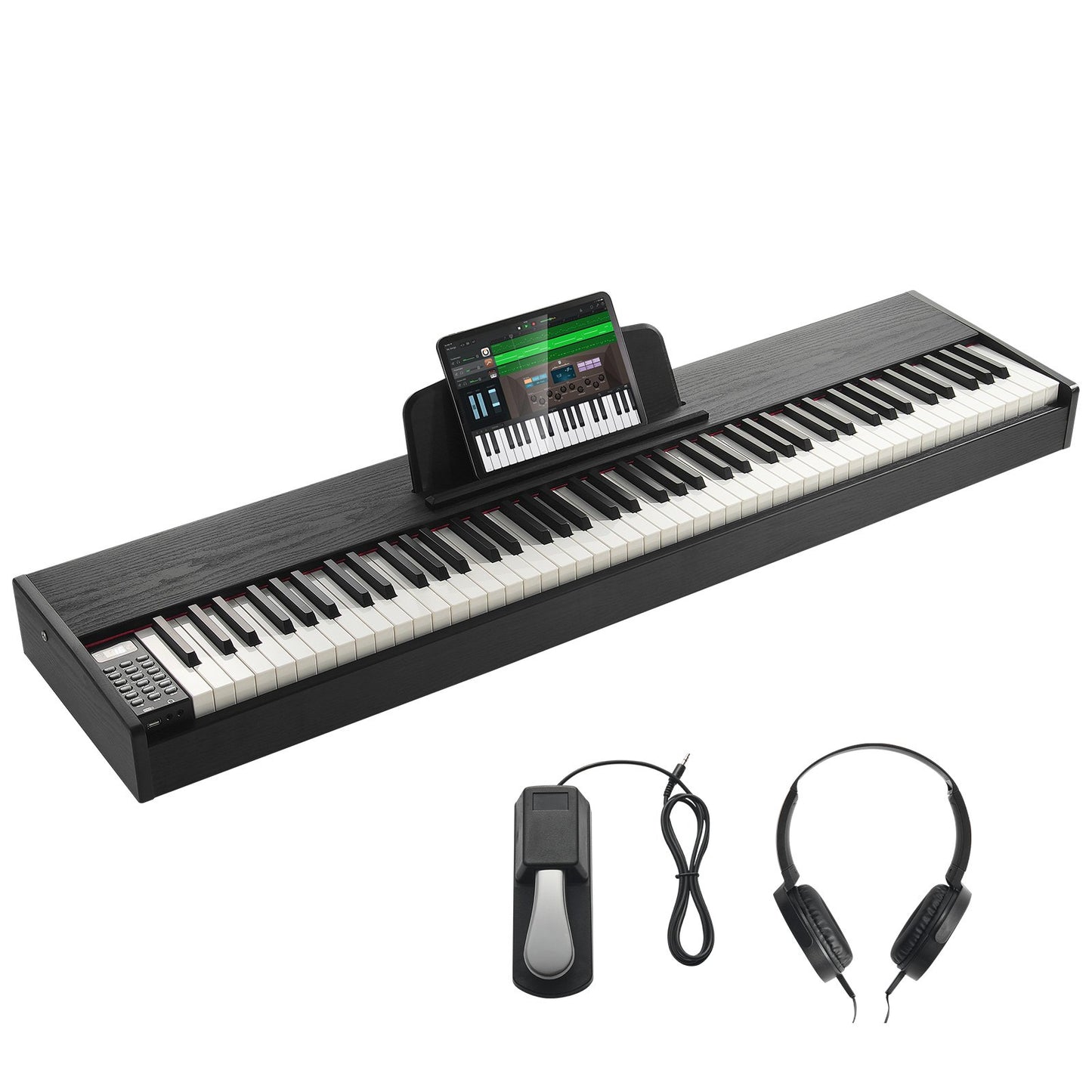 88 tangenter, fullviktad digitalpiano Dubbla klaviaturhögtalare Sustain Pedal
