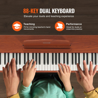 88 tangenter, fullviktad digitalpiano Dubbelklaviatur, fyrbensstativ
