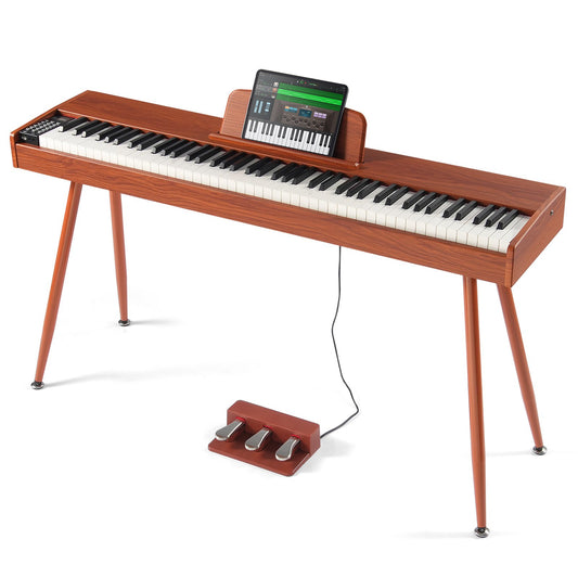 88 tangenter, fullviktad digitalpiano Dubbelklaviatur, fyrbensstativ