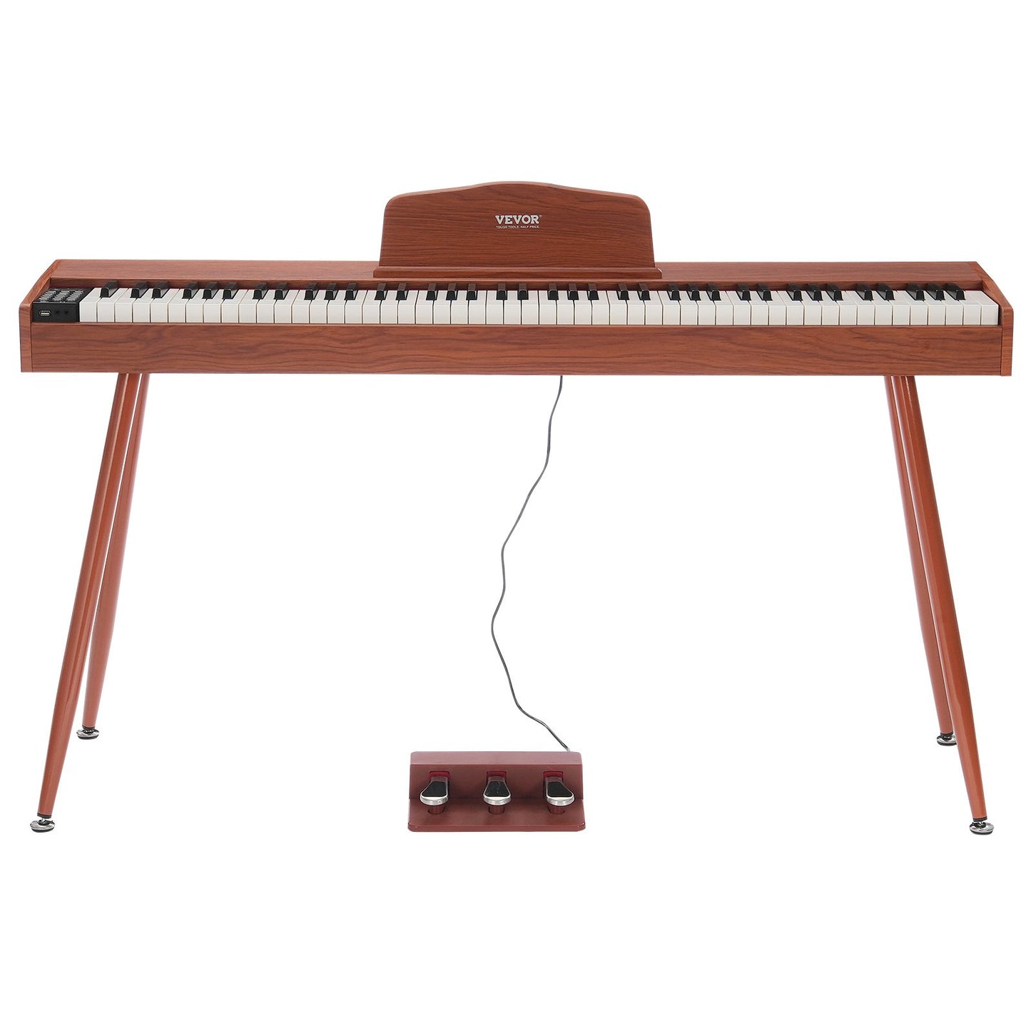 88 tangenter, fullviktad digitalpiano Dubbelklaviatur, fyrbensstativ