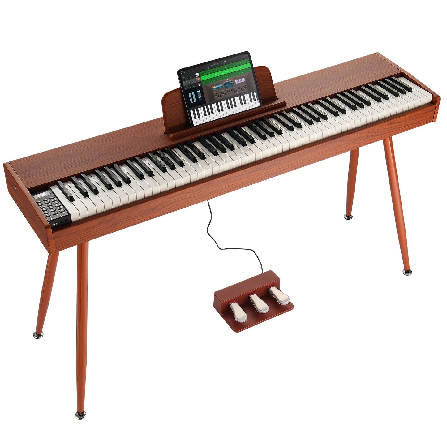 88 tangenter, fullviktad digitalpiano Dubbelklaviatur, fyrbensstativ