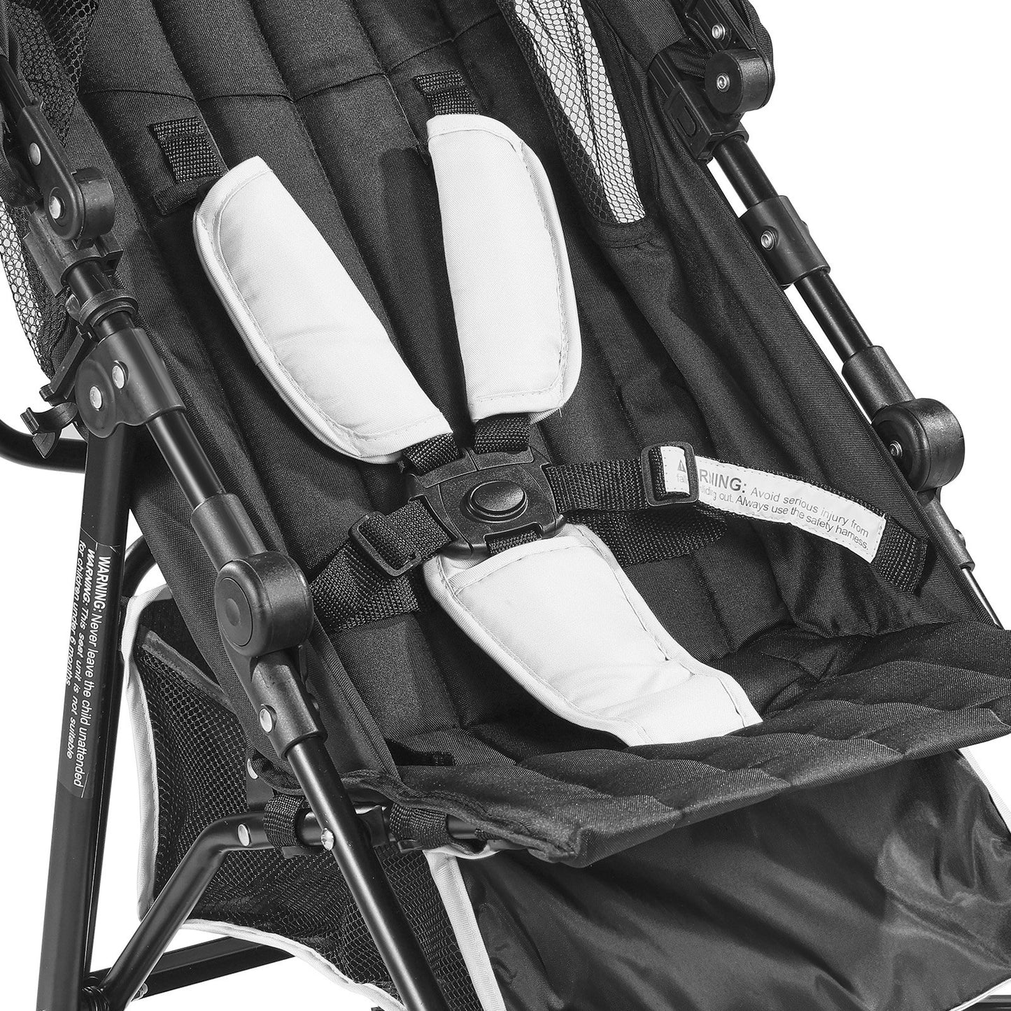 Leichter Kinderwagen Kompakt Faltbar Verstellbare Rückenlehne Schwarz/Weiß