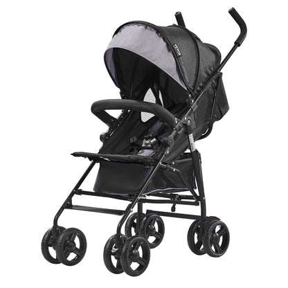 Leichter Kinderwagen Kompakt Faltbar Verstellbare Rückenlehne Hellgrau/Schwarz