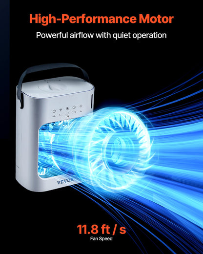 Portable Air Conditioner 4-in-1 Evaporative Air Cooler 700ml water tank