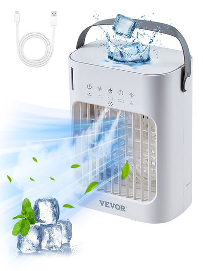 Portable Air Conditioner 4-in-1 Evaporative Air Cooler 700ml water tank