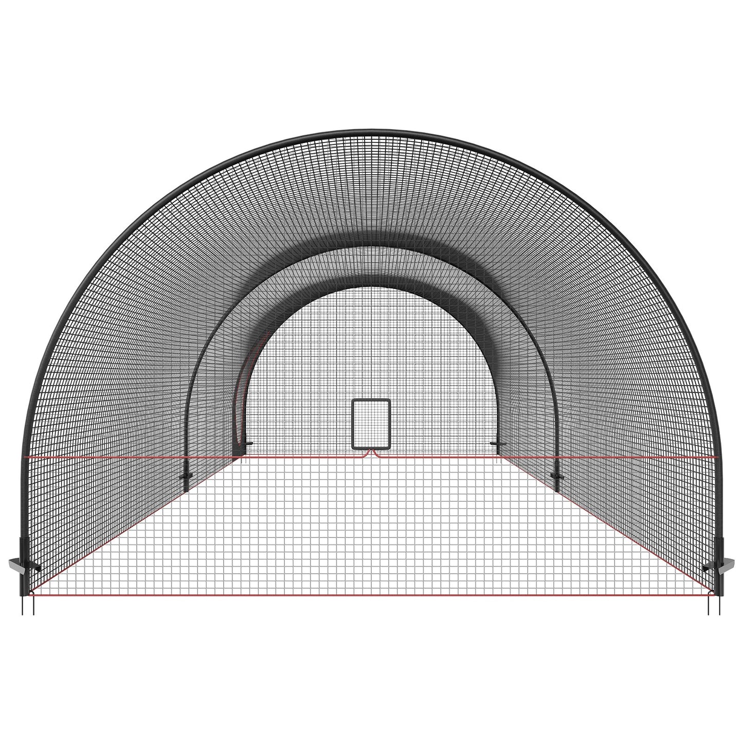 Baseball-Schlagkäfig, Softball- und Baseball-Schlagkäfignetz und -rahmen, tragbares Übungskäfignetz mit Tragetasche, robuster geschlossener Pitching-Käfig, für Schlagübungen im Garten, 22 Fuß