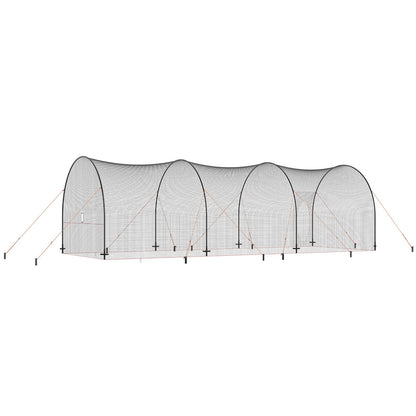 Baseball Batting Cage, Softball och Baseball Batting Cage Nät och ram, övningsbärbart burnät med bärväska, Heavy Duty sluten pitching-bur, för backyard slagträning, 33FT