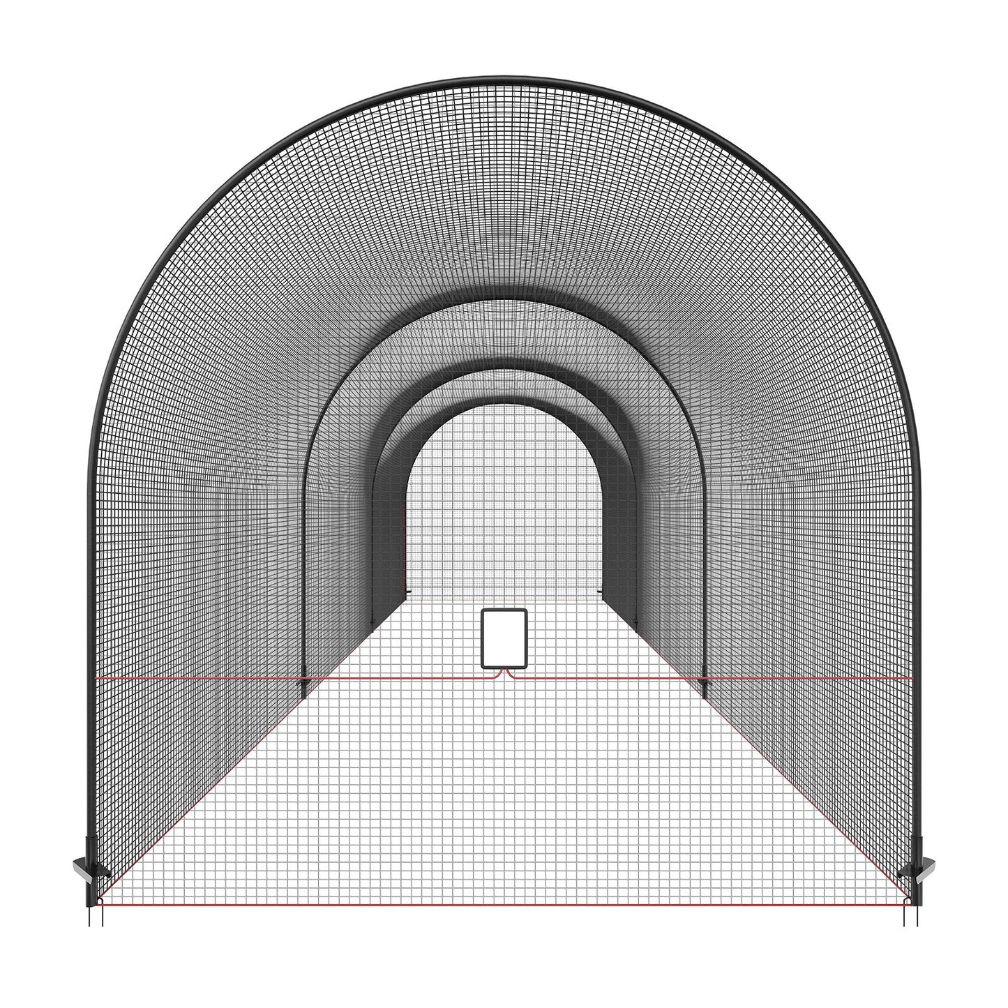 Baseball Batting Cage, Softball och Baseball Batting Cage Nät och ram, övningsbärbart burnät med bärväska, Heavy Duty Insluten Pitching Cage, för backyard slagträning, 40FT