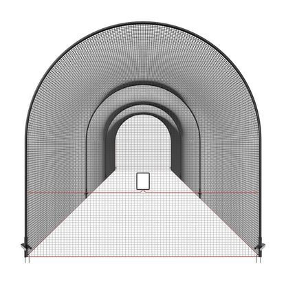 Baseball Batting Cage, Softball och Baseball Batting Cage Nät och ram, övningsbärbart burnät med bärväska, Heavy Duty Insluten Pitching Cage, för backyard slagträning, 40FT