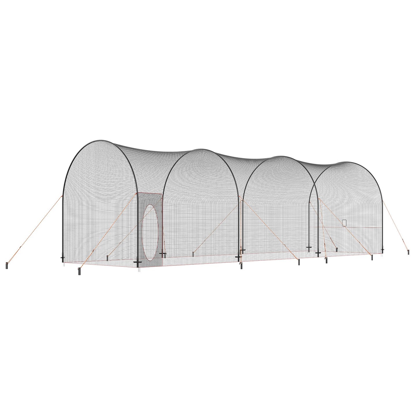 Baseball Batting Cage, Softball och Baseball Batting Cage Nät och ram, övningsbärbart burnät med bärväska, Heavy Duty Insluten Pitching Cage, för backyard slagträning, 40FT