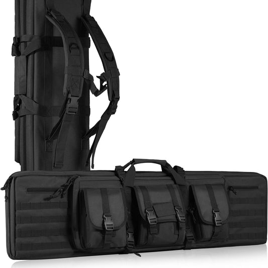 Rifle Bag 36 tum Tactical Double Long Gun Bag för 2 gevär och 2 pistoler