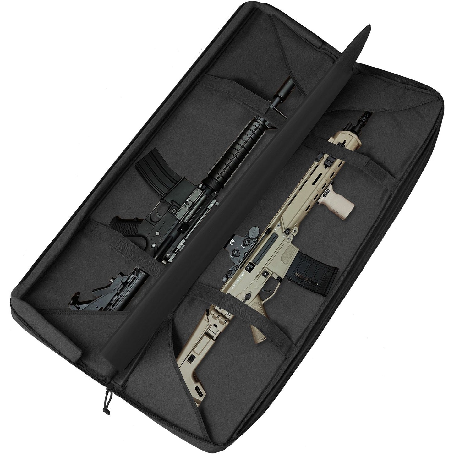Rifle Bag 42 tum Tactical Double Long Gun Bag för 2 gevär och 2 pistoler