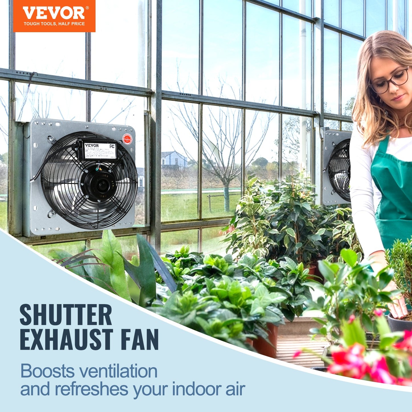 Shutter Avgasfläkt Shop Avgasfläkt 406 mm Väggmonterad 1506 CFM AC