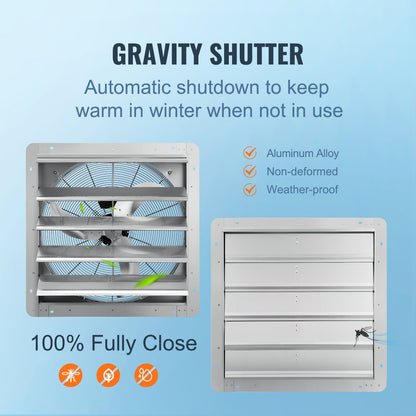 Shutter Avgasfläkt Shop Avgasfläkt 610 mm Väggmonterad 2892 CFM AC