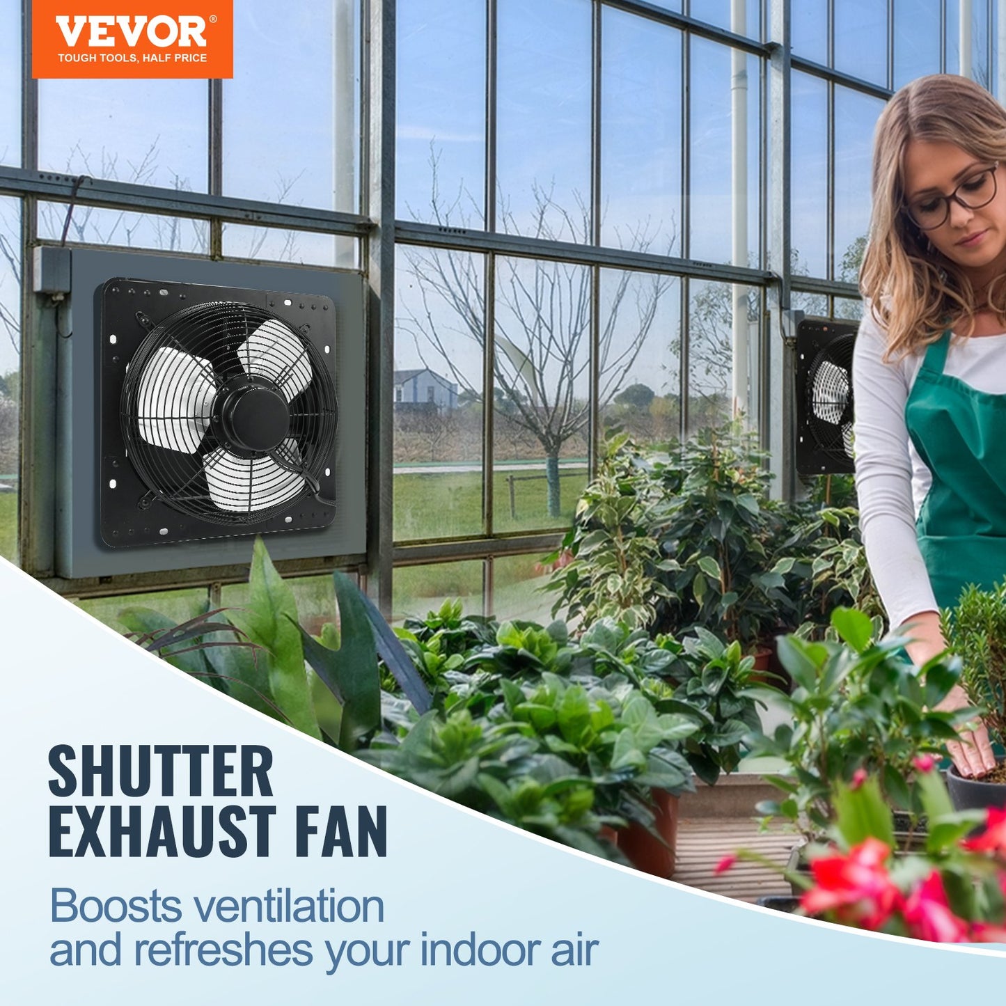 Shutter Avgasfläkt Shop Avgasfläkt 305 mm Fjärrkontroll Väggfäste EC