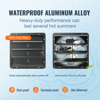 Shutter Avgasfläkt Shop Avgasfläkt 406 mm Fjärrkontroll Väggfäste EC