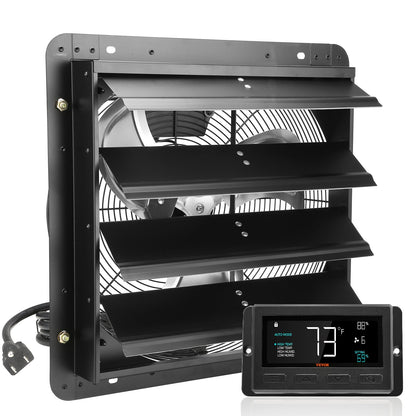 Shutter Avgasfläkt Shop Avgasfläkt 406 mm Fjärrkontroll Väggfäste EC