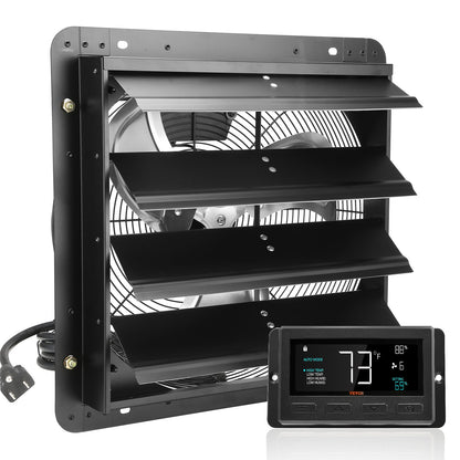 Shutter Avgasfläkt Shop Avgasfläkt 406 mm Fjärrkontroll Väggfäste EC