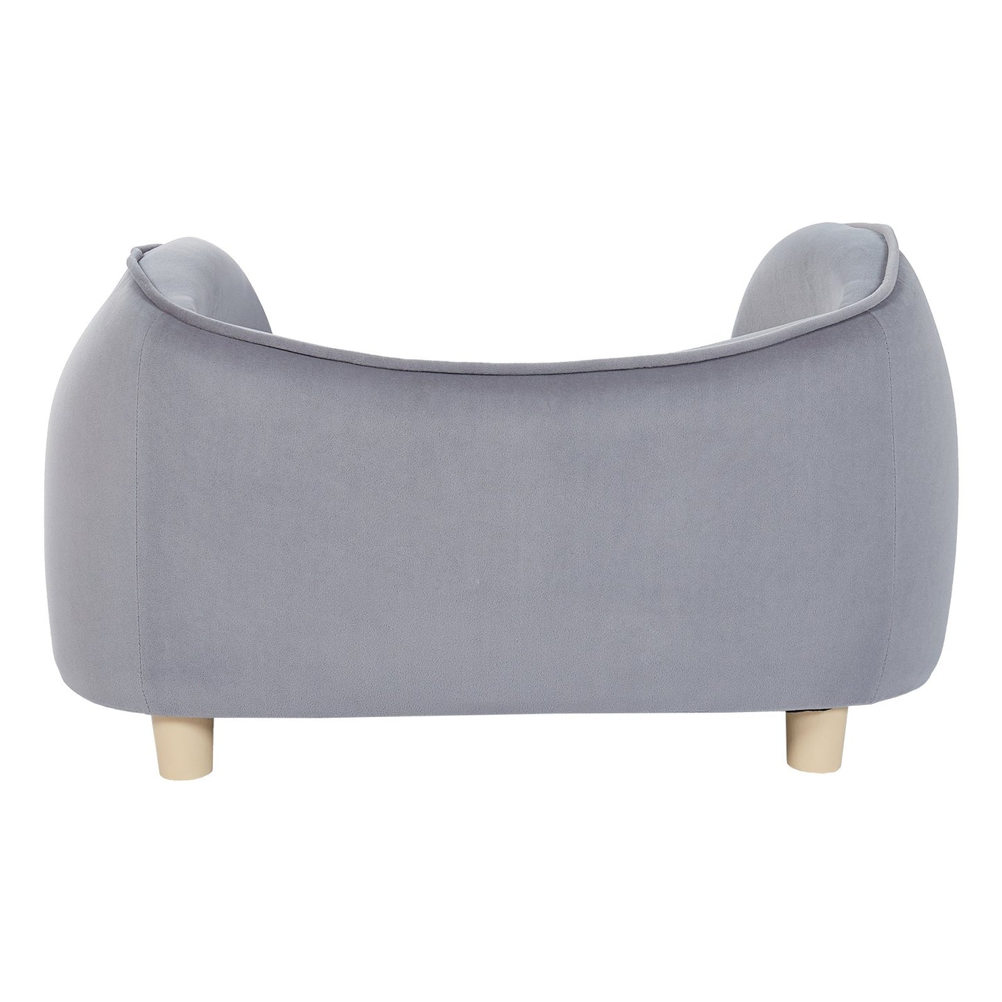 Haustiersofa, Hundesofa für kleine Hunde und Katzen, weiches, samtiges Hundesofa, 30 kg belastbares Katzensofa, Dunkelgrau