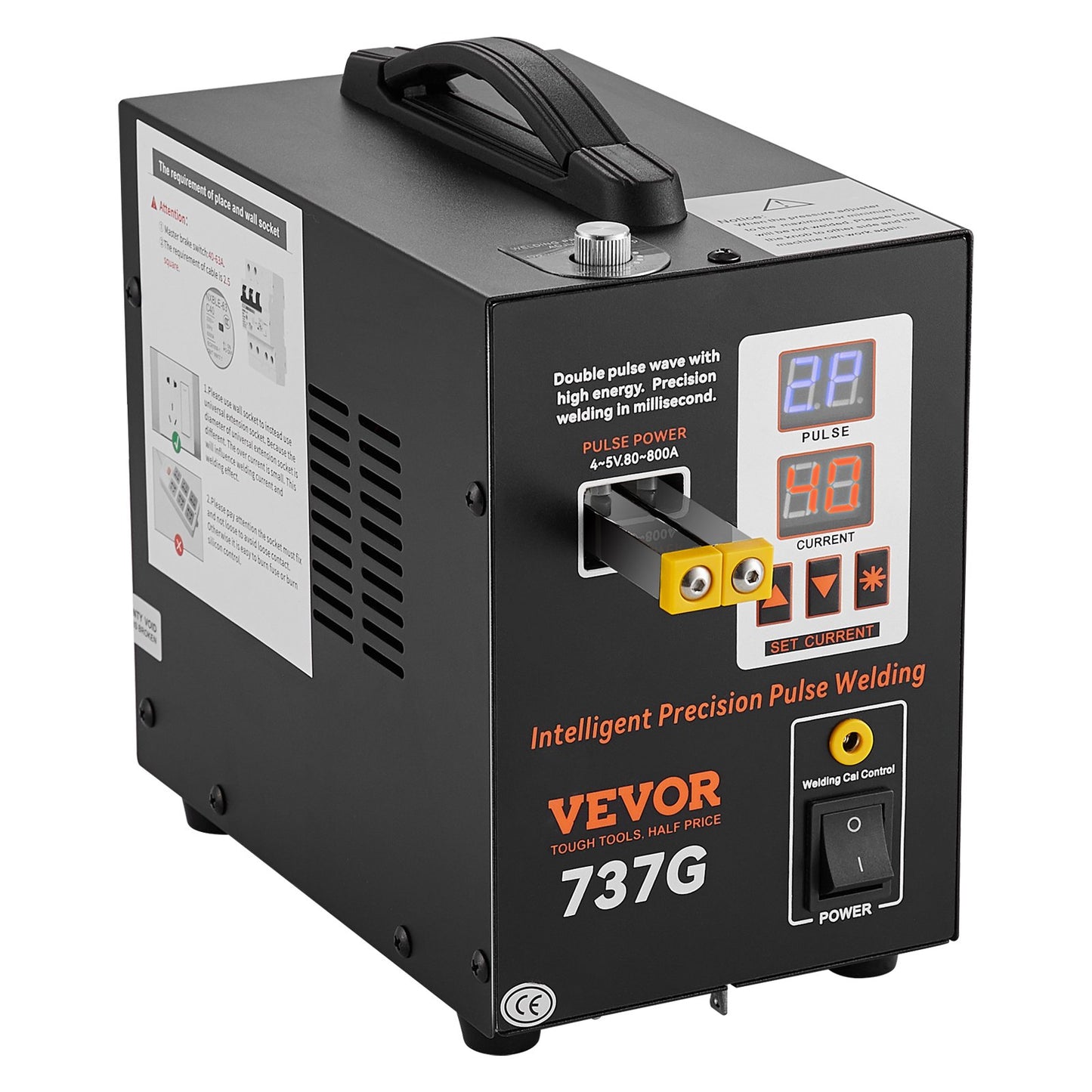 Batteripunktsvets 737G Portabel Pulspunktsvets med 2 svetslägen