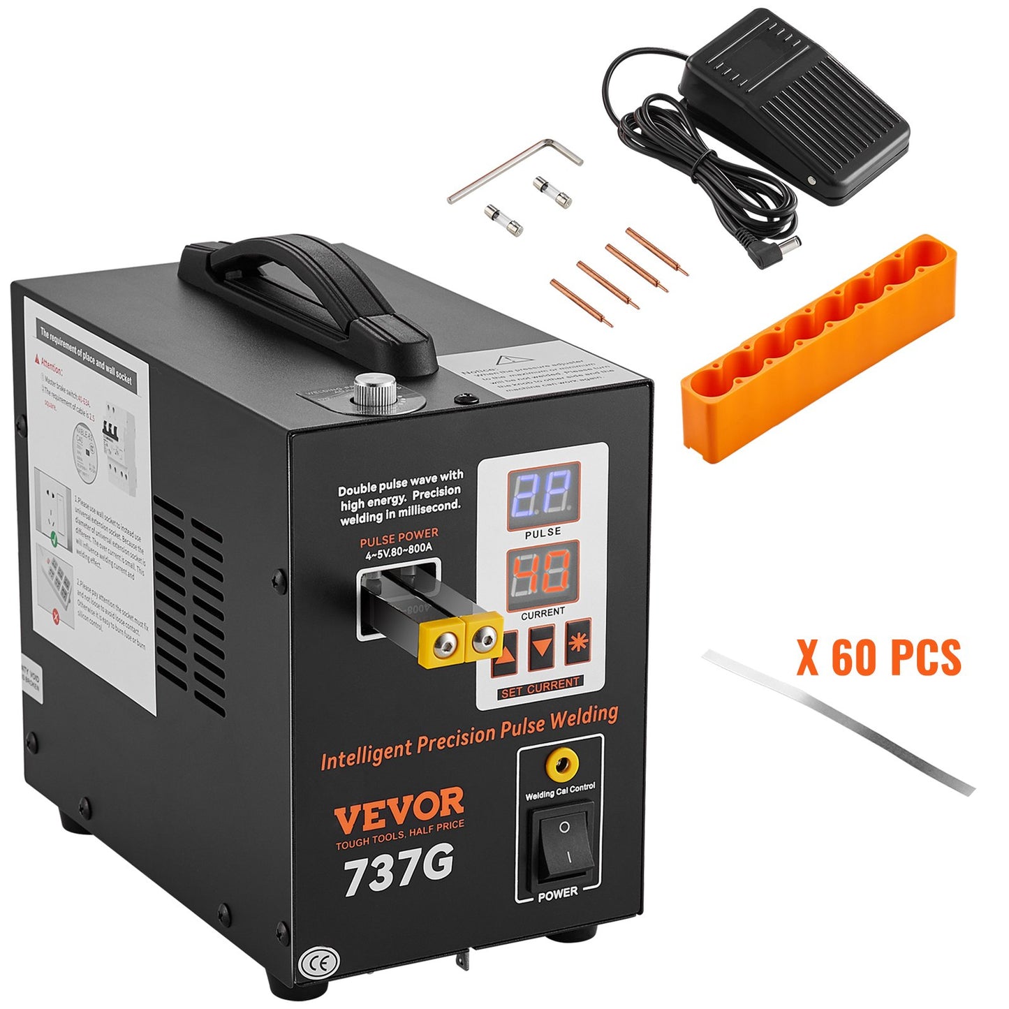 Batteripunktsvets 737G Portabel Pulspunktsvets med 2 svetslägen