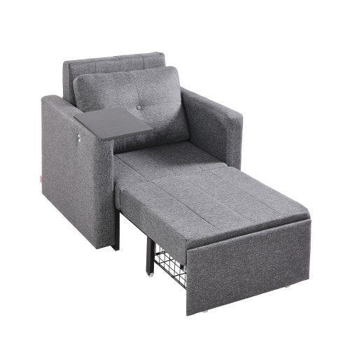 Bäddsoffa med sidoficka, kudde, skrivbordsbräda, 5 justerbara ryggstöd |  EU