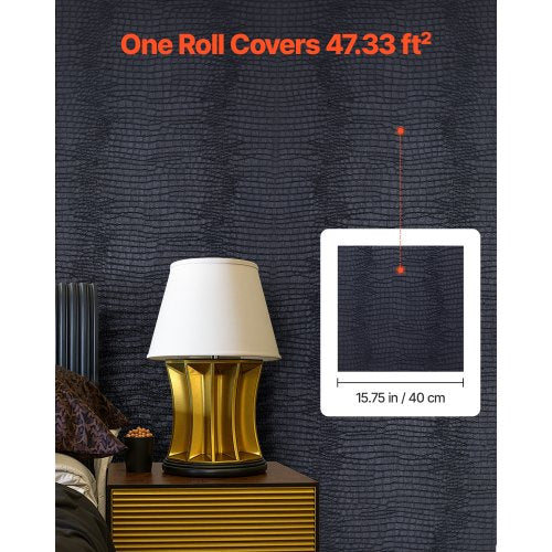 self-adhesive wallpaper 40 cm x 10 m black, cracked, waterproof for kitchen | EU