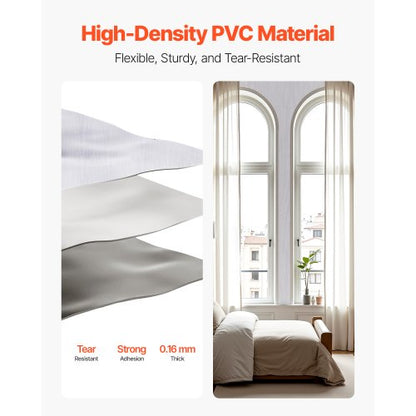 Self-adhesive wallpaper 45 cm x 10 m White wood grain Waterproof for desk | EU