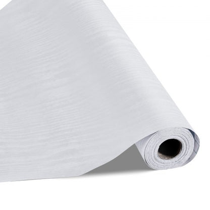 Self-adhesive wallpaper 45 cm x 10 m White wood grain Waterproof for desk | EU