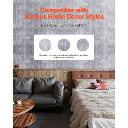 self-adhesive wallpaper 40 cm x 15 m dark gray industrial waterproof | EU