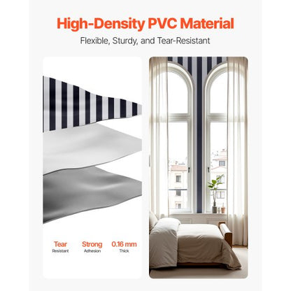 Self-adhesive wallpaper 45cm x 15m Black and White Geometric Waterproof | EU