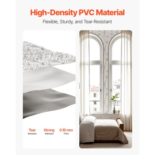 Self-adhesive wallpaper 45 cm x 10 m White Botanical Floral Waterproof | EU