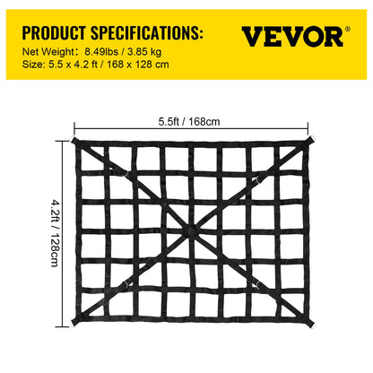 Truck Bed Cargo Net - Cross Strap Förstärkt Truck Cargo Net med D-Rings krok