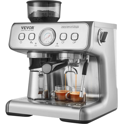 Espressomaschine mit Mahlwerk 15 bar halbautomatischer Espressokocher