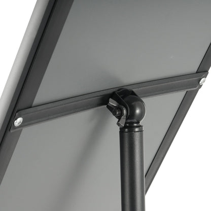 Pedestal Sign Holder, 8.5 x 11 Inch Vertical and Horizontal Adjustable Poster Stand, Heavy Duty Floor Sign Holder with Round Base for Display, Advertising and Outdoor, Black