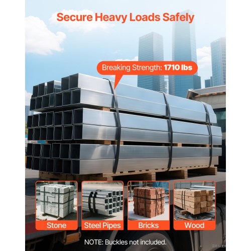 stålbandningsrulle, 19 mm x 0,55 mm x 91 m, metallbandningsrulle tål tuffa miljöer, 775,6 kg brottstyrka, kraftig bandningsrulle för pallpackning |  EU