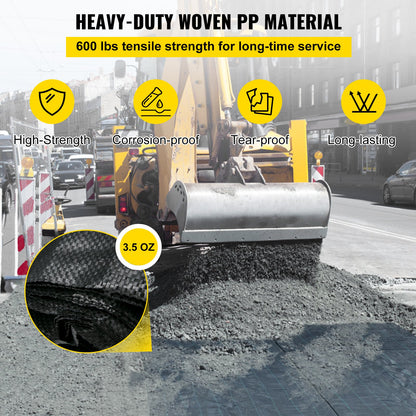 Geotextile Fabric Woven Driveway Fabric 12.5' x 50' Landscaping Fabric 3.5oz