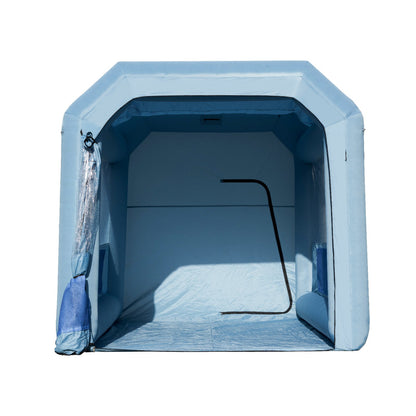 Uppblåsbar lackbox, 13,1 x 9,8 x 9 fot uppblåsbar sprutbox, med 750 W kraftfullt blås- och luftfiltersystem, bärbar billackbox för motorcykel, cykel, bilmålning