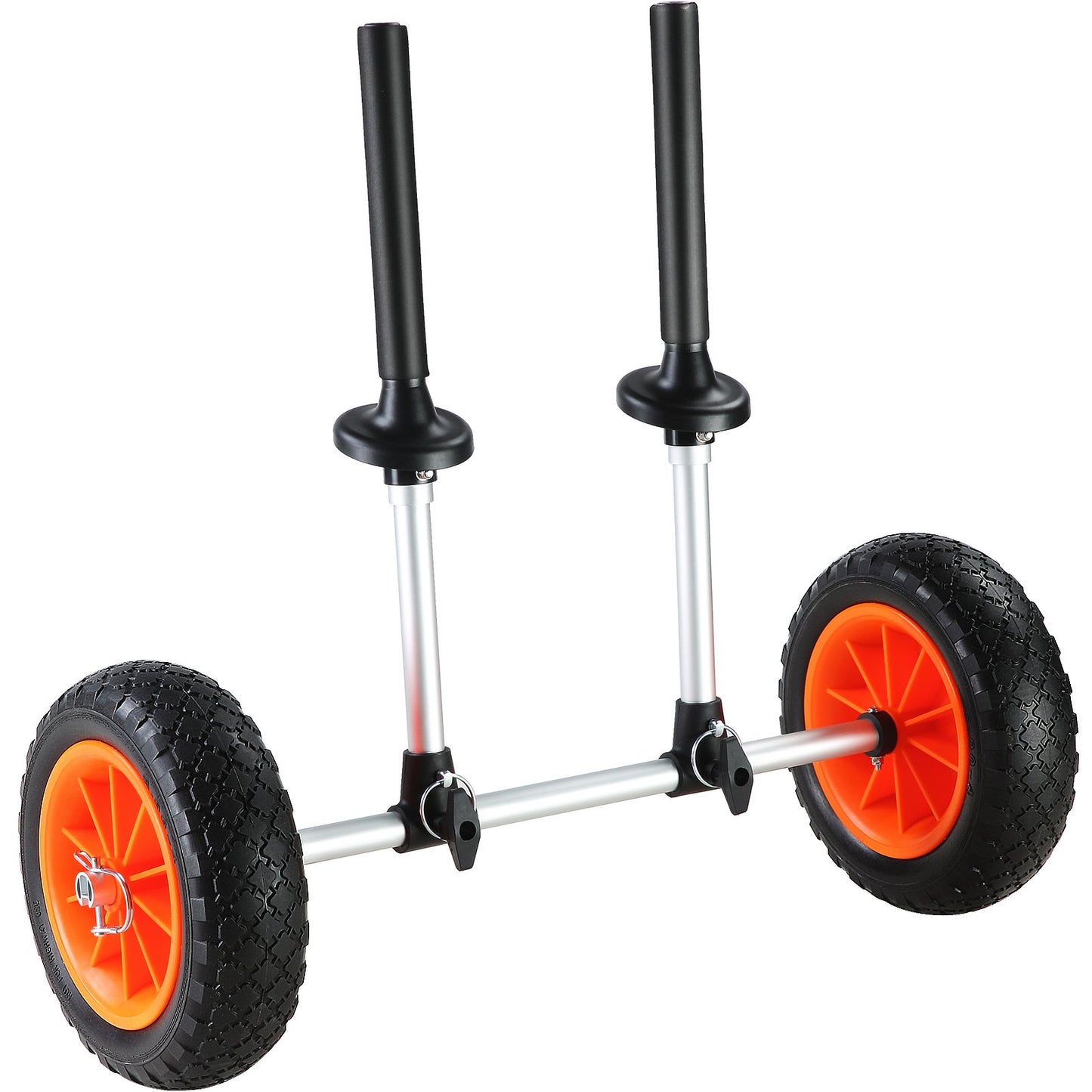 Heavy Duty Kayak Trailer, 280lbs Load Capacity, Detachable Canoe Trailer Cart with 10'' Solid Tires, Adjustable Width &amp; Top Foam Guard, for Kayaks with Drain Holes of 2.54mm and Above