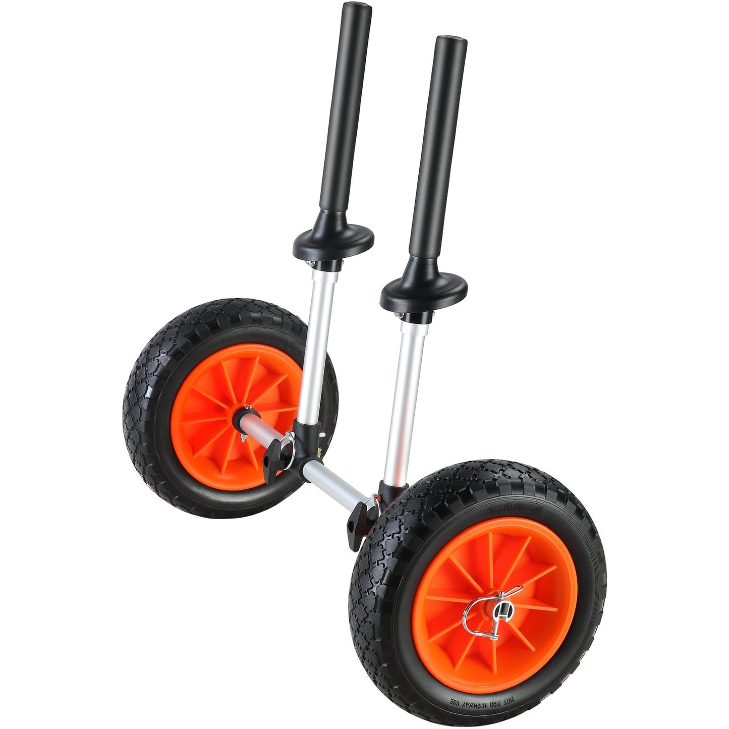 Heavy Duty Kayak Trailer, 280lbs Load Capacity, Detachable Canoe Trailer Cart with 10'' Solid Tires, Adjustable Width &amp; Top Foam Guard, for Kayaks with Drain Holes of 2.54mm and Above