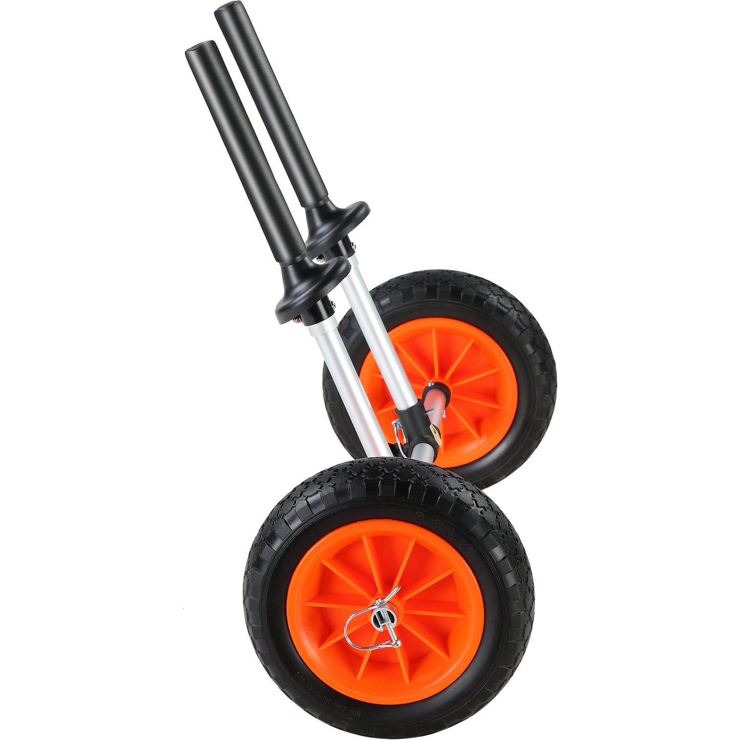 Heavy Duty Kayak Trailer, 280lbs Load Capacity, Detachable Canoe Trailer Cart with 10'' Solid Tires, Adjustable Width &amp; Top Foam Guard, for Kayaks with Drain Holes of 2.54mm and Above