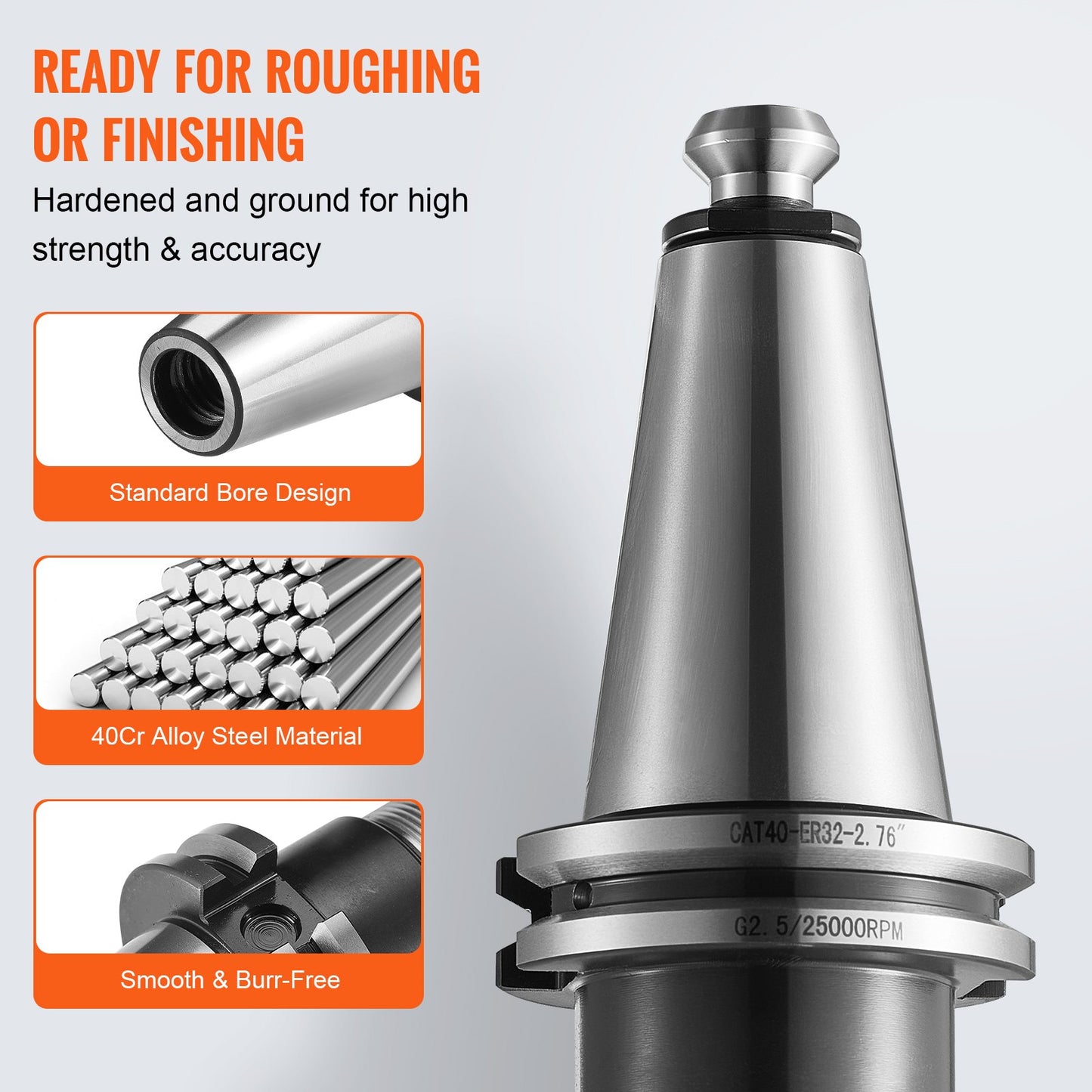 CAT40 Collet Holder ER 16/32 Collet Set, 35 pcs, SLN FMB ER16/32 APU Tool Holder Spring Steel Collet Chucks with 10 Draw Bolts and 3 Wrenches, for Milling Machine Drill Presses Drilling Machine