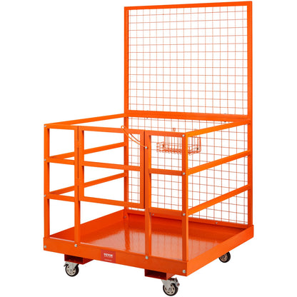 Sicherheitskäfig für Gabelstapler, Arbeitsplattform, 109,2 x 114,3 cm, 636,5 kg, mit Rädern für Luftfracht