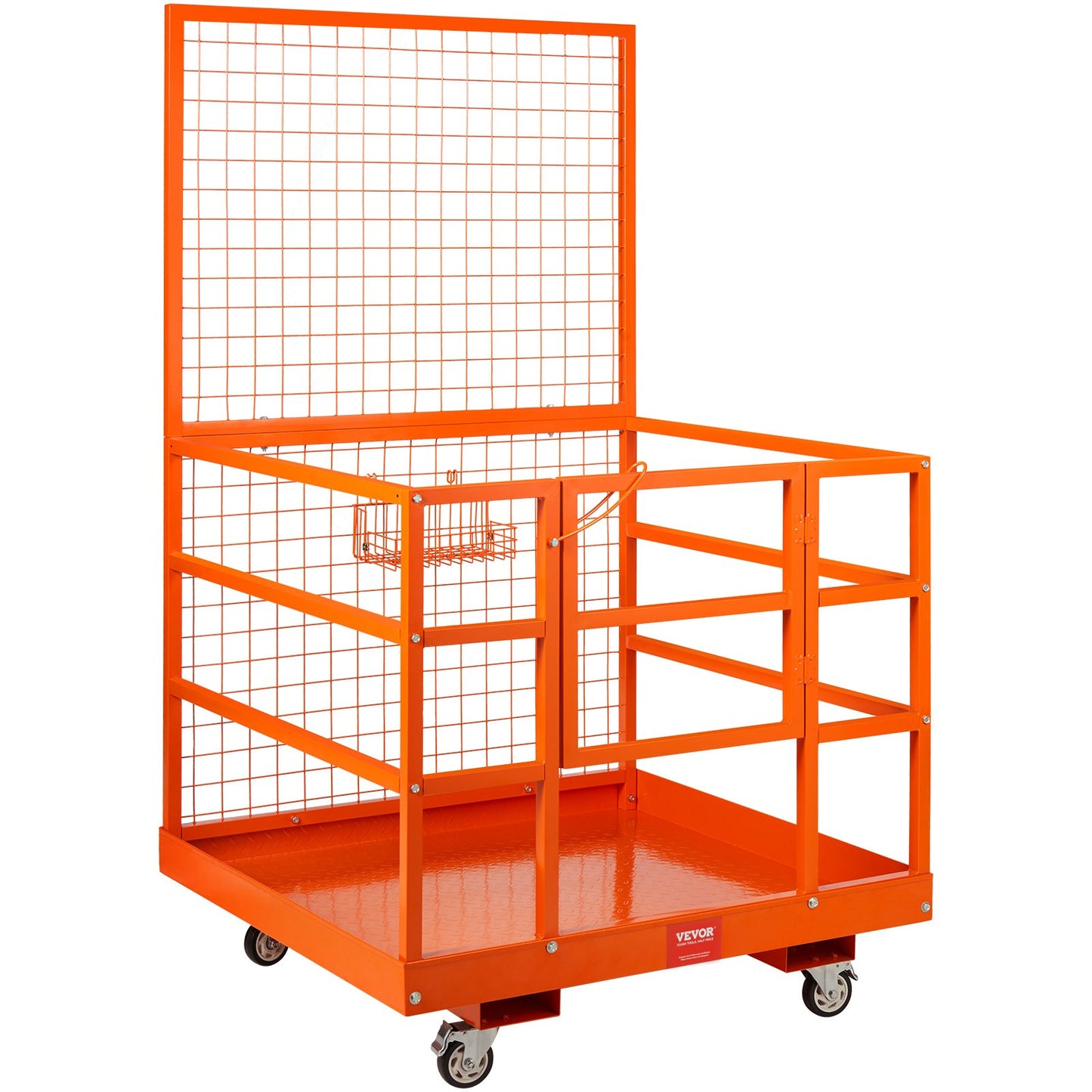 Sicherheitskäfig für Gabelstapler, Arbeitsplattform, 109,2 x 114,3 cm, 636,5 kg, mit Rädern für Luftfracht