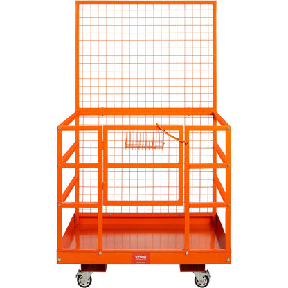 Sicherheitskäfig für Gabelstapler, Arbeitsplattform, 109,2 x 114,3 cm, 636,5 kg, mit Rädern für Luftfracht