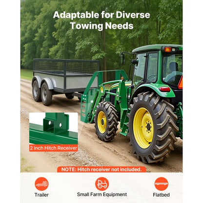 Kompaktlastarram, 1814 kg nominell lastkapacitet, 115 cm pallgaffelramfästen med 50,8 mm dragkrokfäste och spjuthylsor, passar för John Deere-lastare, snabbfäste, endast ram |  EU