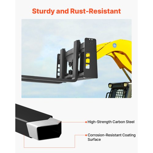 45-inch skid steer loader frame with hitch mount and spear sleeves | EU