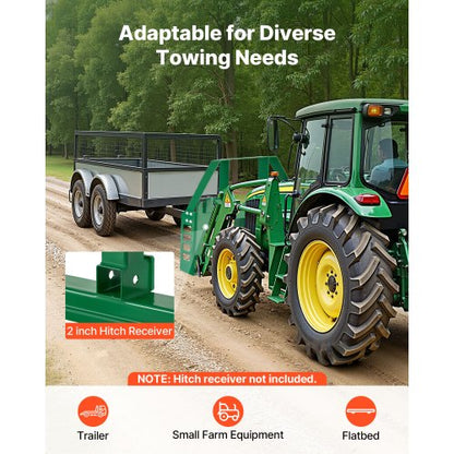 Kompaktlastade pallgafflar, 1814 kg nominell lastkapacitet, pallgaffelramfäste med 122 cm pallgafflar, 50,8 mm dragkrokfäste och spjuthylsor, passar för JD-traktorer |  EU