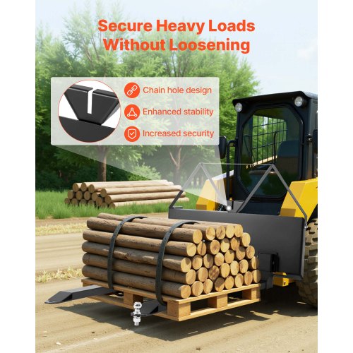 pallgaffelramfäste med 48-tums kompaktlastargafflar 2600 lbs |  EU