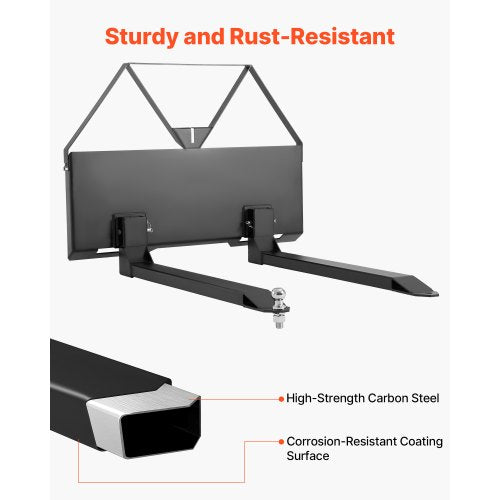 pallgaffelramfäste med 48-tums kompaktlastargafflar 2600 lbs |  EU